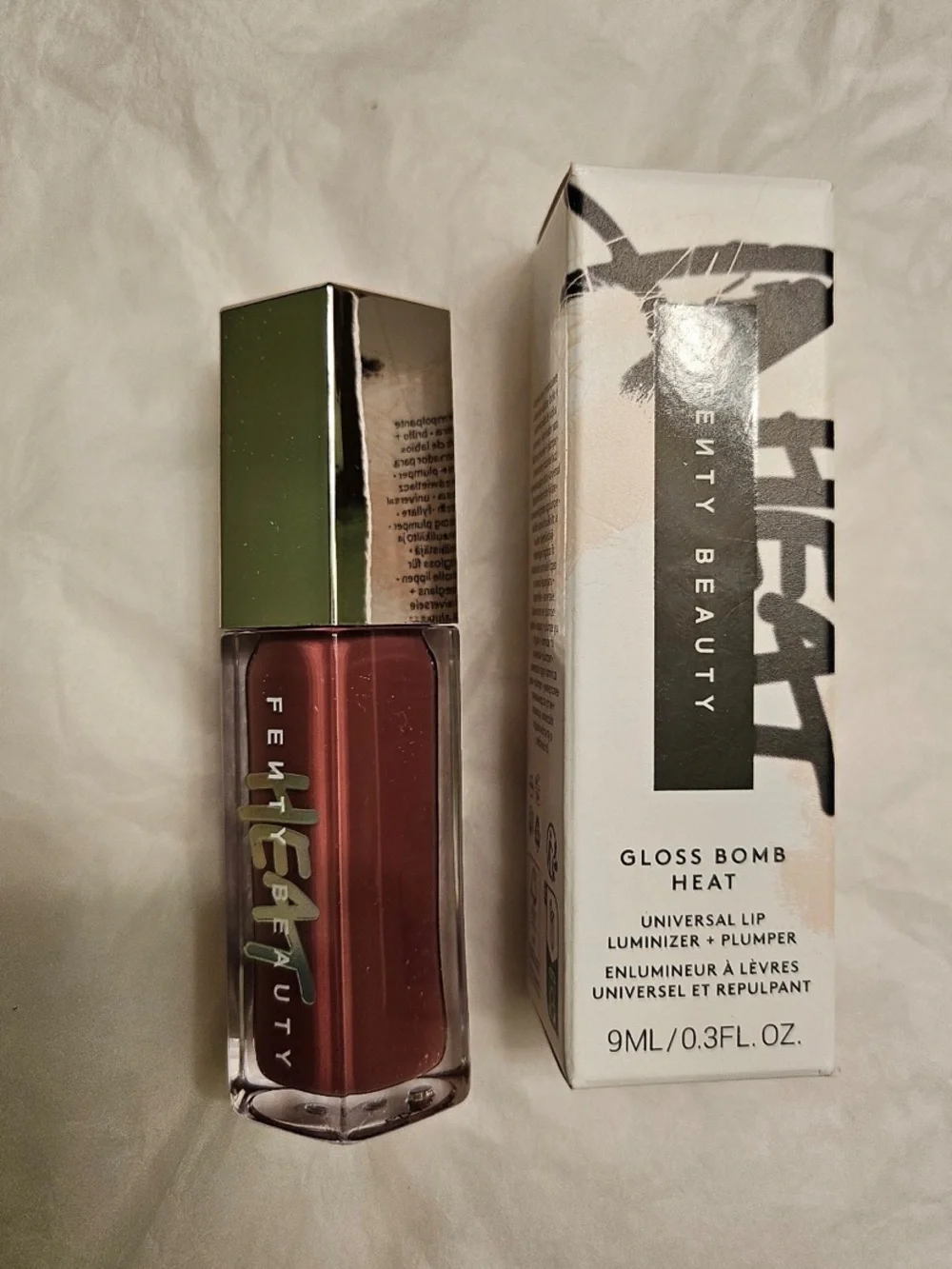 FENTY BEAUTY Gloss Bomb Heat Lip Luminizer + Plumper in RiRi Heat - .30 oz NIB